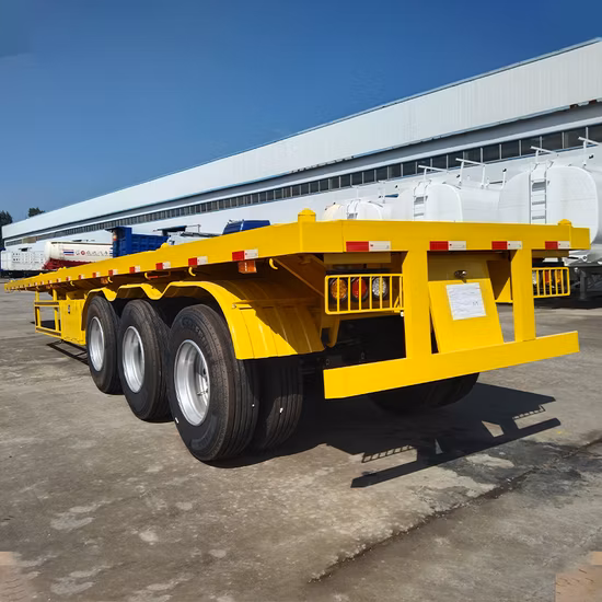 3achsiger 13m-Containeranhänger, gebrauchter Tieflader-Sattelauflieger