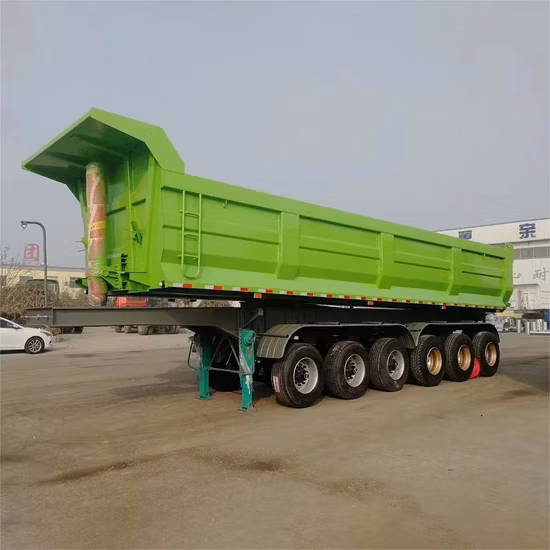 Heißer Verkauf 3-Achsen-Dump-Kipper-Fracht-Flachbett-Schwer-LKW-Sattelauflieger
